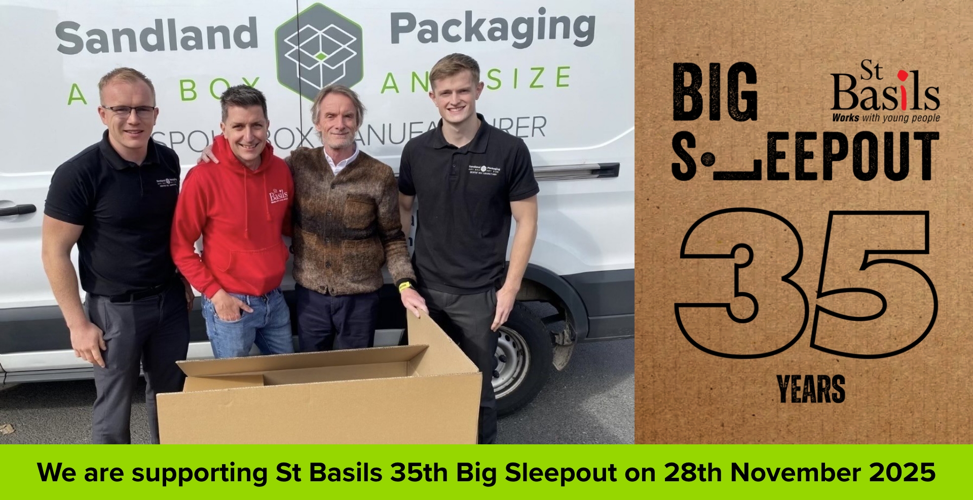 Some of the Sandland team with Barrie from St Basils